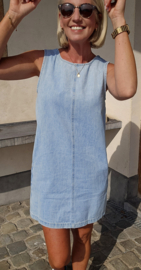 PIPA sleeveless jeans dress soft blue