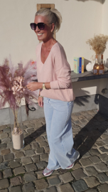 SOLEA soft v-neck knit powder pink
