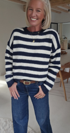ANOUK striped soft knit navy