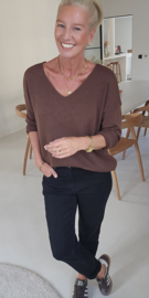 ANITI oversized v-neck knit chocolat