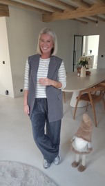 ARIEL lurex wide leg pants grey