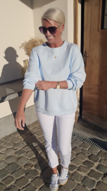 LUMINA coton sweatshirt soft blue
