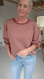 ALEXIS sweatshirt striped terra