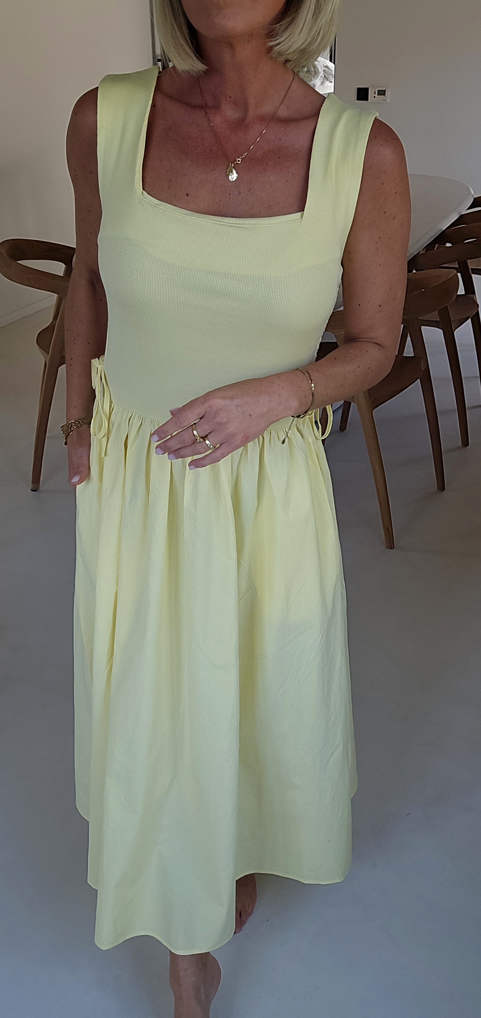 MINKA maxi dress soft yellow