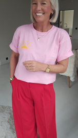 BEACH CLUB SUNSET tee pink