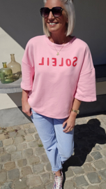 LE SOLEIL short-sleeved sweatshirt pink