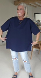 STANNIE short-sleeved sweatshirt navy
