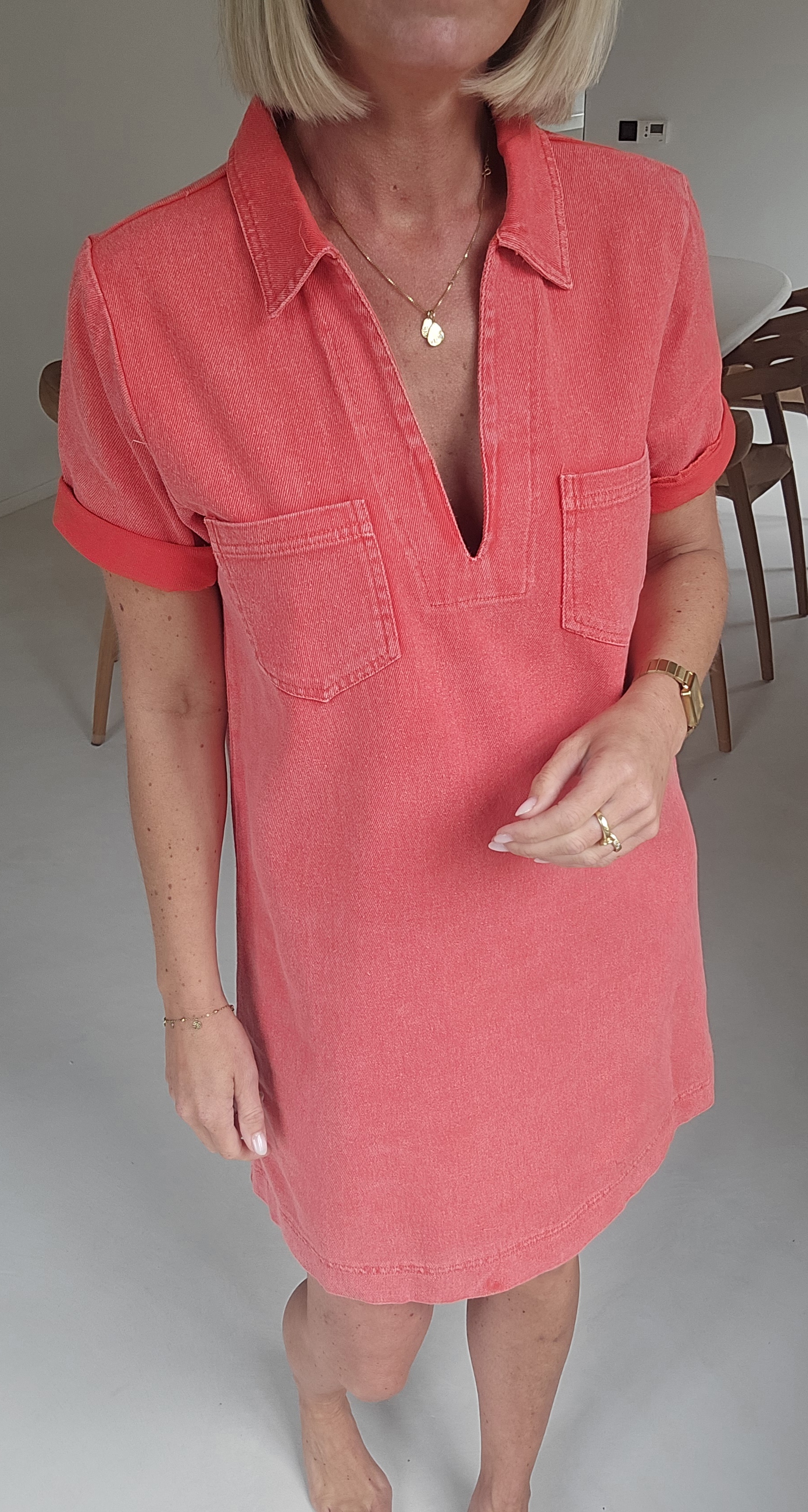 THE PERFECT JEANS 2 dress coral