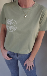 SUNSETS cotton T-shirt olive