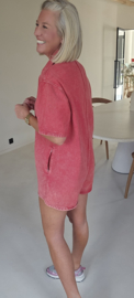 JINA jeans playsuit cranberry