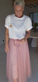 SUNDAYS ARE FOR CROISSANTS cotton T-shirt white