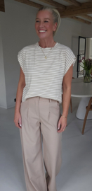 CARO striped T-shirt beige