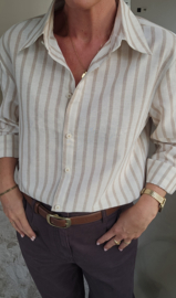 AMBER striped shirt beige