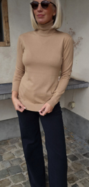 BASIC viscose turtleneck knit camel