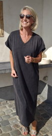MADLINE T-shirt dress washed black