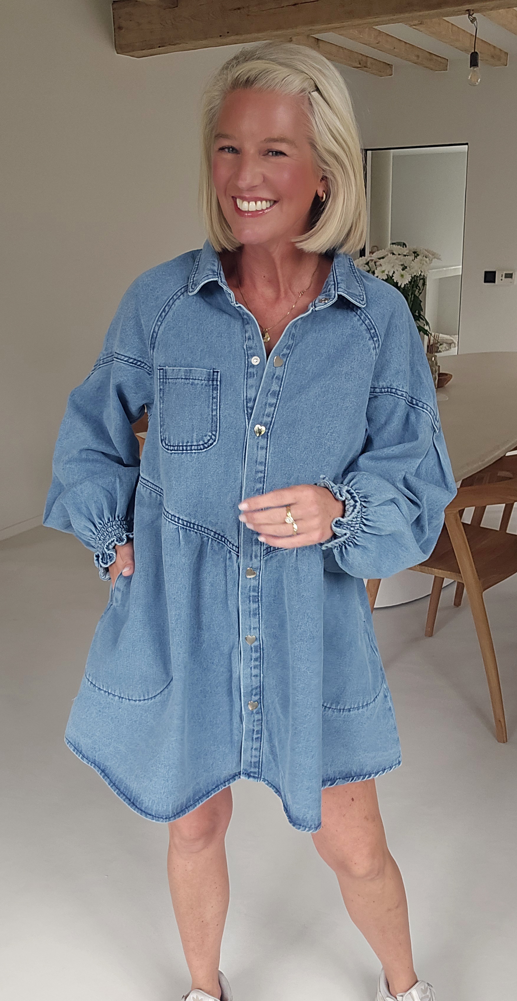 MOSIE jeans dress midi blue