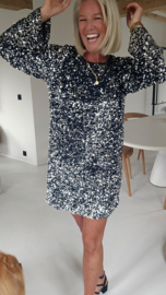 PARTY TIME glitter dress silver