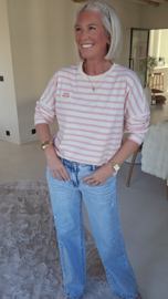 SUNNY STRIPE longsleeve pink