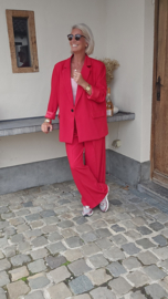 SUNLIT tailored blazer cherry red