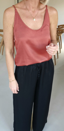 SALLI satin loose pants black