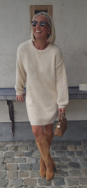 MANDINE midi knit dress cream