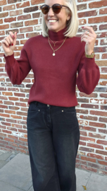 IRA winter petite soft knit burgundy