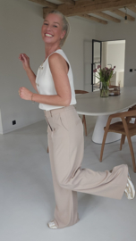 BENEDICTE loose wide leg pants beige