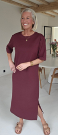 RANI cotton T-shirt dress burgundy