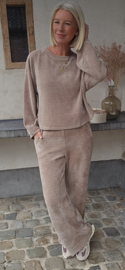MANDI 2 velvet set taupe