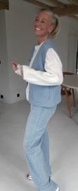 MELIA sleeveless teddy jacket blue