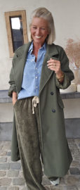 TRUDY maxi  coat khaki