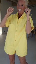 JINA jeans playsuit neon yellow