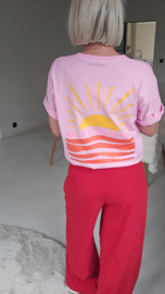 BEACH CLUB SUNSET tee pink