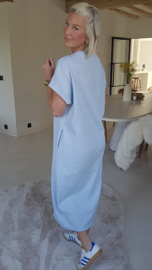 LESLIE cotton maxi dress blue