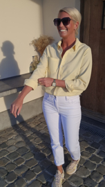 AVA basic cotton shirt soft yellow