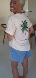 ALOHA cotton T-shirt peach
