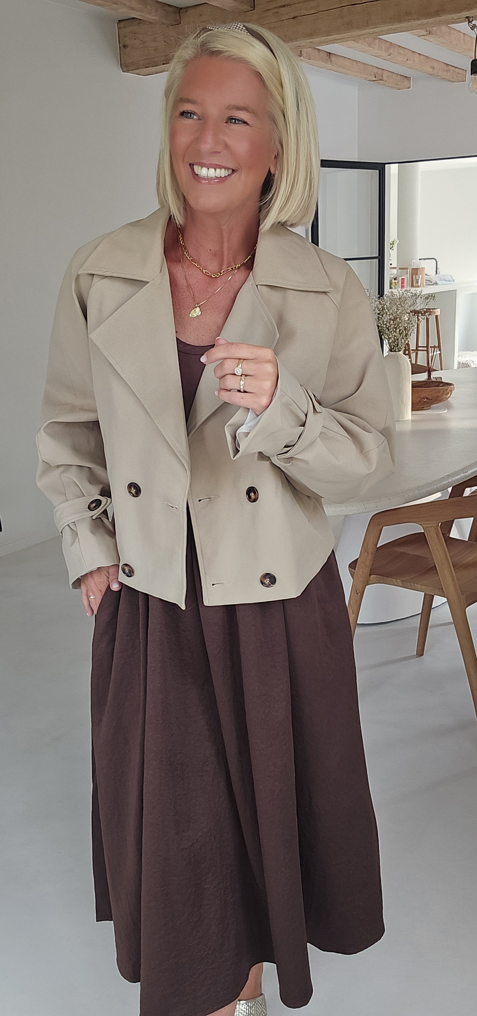 NINNE short trench beige