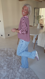 STRIPED BREEZE sweatshirt burgundy