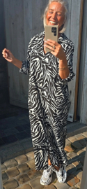 RHEA maxi shirt dress zebra