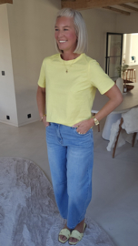 SOLARA basic cotton tee yellow