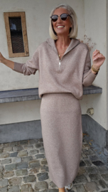JESS knit set taupe