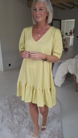 SCARLETT flowy party dress yellow