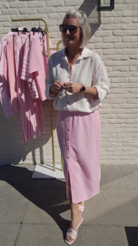 JANE striped tetra shirt pink