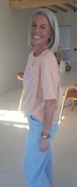 PARIS cotton T-shirt peach