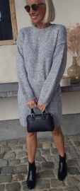 MANDINE midi knit dress melêe grey