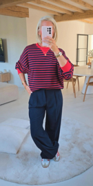 MOONTJE loose tailored pants navy
