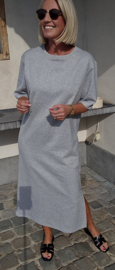 RANI cotton T-shirt dress mêlee grey