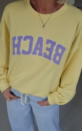 BEACH sweatshirt yellow