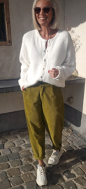 MELODI loose corduroy pants olive