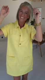 THE PERFECT JEANS dress short-sleeved soft neon yellow